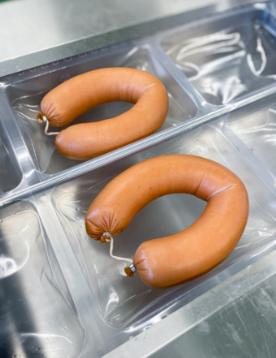 Sausages ready for packaging